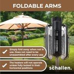 Outdoor Electric Infrared Patio Heater with 3 Panels