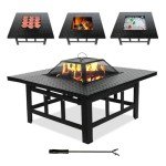 4-in-1 Fire Pit, Grill & Ice Bucket Table