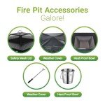 4-in-1 Fire Pit, Grill & Ice Bucket Table