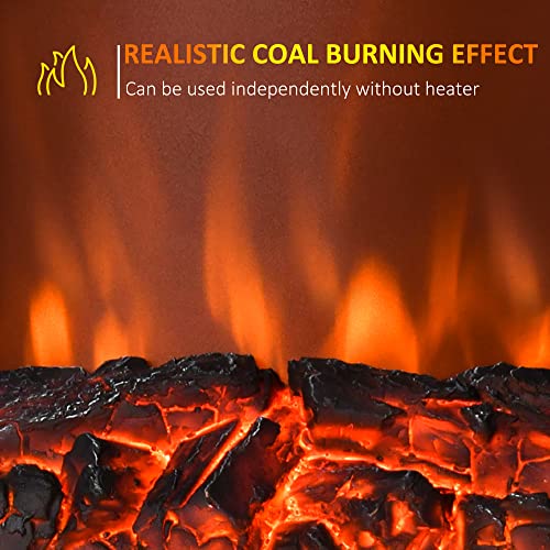 HOMCOM 2000W Electric Fireplace with LED Flame Effect