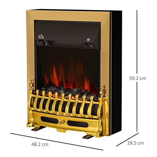HOMCOM 2000W Electric Fireplace with LED Flame Effect