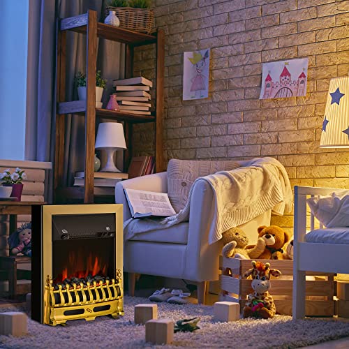HOMCOM 2000W Electric Fireplace with LED Flame Effect