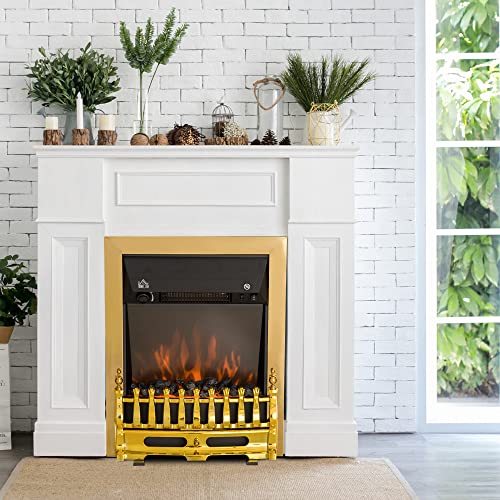 HOMCOM 2000W Electric Fireplace with LED Flame Effect