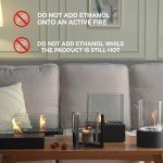 BACOENG Silver Tabletop Bio Ethanol Fireplace