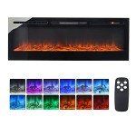 127cm Wall Mounted Electric Fireplaces with LED Flames