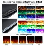 Wall-Mounted Electric Fireplace with Remote Control 152cm