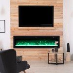 Wall-Mounted Electric Fireplace with Remote Control 152cm