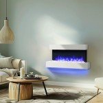 Runswick Wall Mounted Electric Fireplace with Remote