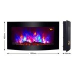 TruFlame Wall-Mounted Electric Fireplace with Logs
