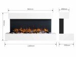 Runswick Wall Mounted Electric Fireplace with Remote