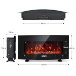 CO-Z 85cm Electric Fireplace with Remote Control