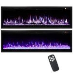 42" Wall-Mounted Electric Fireplace with Remote Control