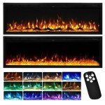 INMOZATA 73" Electric Wall Fireplace with Remote