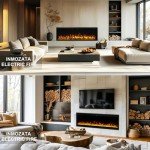 INMOZATA 73" Electric Wall Fireplace with Remote