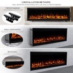 INMOZATA 73" Electric Wall Fireplace with Remote