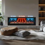122cm Electric Fireplace Insert with Remote & Touchscreen