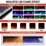 INMOZATA 102cm Wall Mounted Electric Fireplace