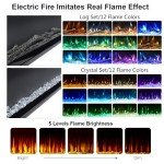INMOZATA 73" Electric Wall Fireplace with Remote