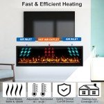 INMOZATA 73" Electric Wall Fireplace with Remote