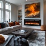 122cm Electric Fireplace Insert with Remote & Touchscreen