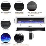 INMOZATA 102cm Wall Mounted Electric Fireplace