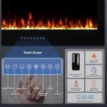 UNIONLINE 102cm Wall-Mounted Electric Fireplace with LED Flames