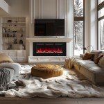 122cm Electric Fireplace Insert with Remote & Touchscreen