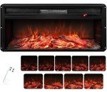 TANGZON Wall Mounted Electric Fireplace with Remote