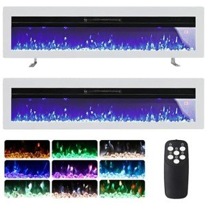 WarmieHomy 3-in-1 Electric Fireplace with Remote Control