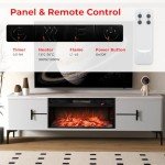 TANGZON Wall Mounted Electric Fireplace with Remote