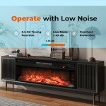 TANGZON Wall Mounted Electric Fireplace with Remote