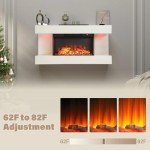 MachenFlame 32" Wall-Mounted Electric Fireplace with WiFi