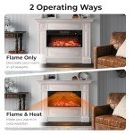 TANGZON Wall Mounted Electric Fireplace with Remote