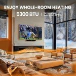 Silonn 50" Electric Fireplace with Remote & App