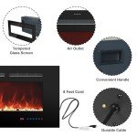 RODALFLAME 48" Electric Fireplace Insert with Remote