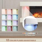 MachenFlame 32" Wall-Mounted Electric Fireplace with WiFi