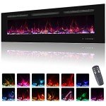 Electric Wall-Mounted Fireplace Insert with Timer