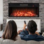 TANGZON Wall Mounted Electric Fireplace with Remote