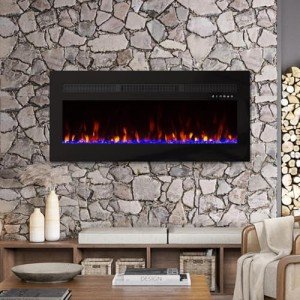 Panana 60" Electric Fireplace with 16 Color Flames