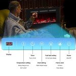 Electric Wall-Mounted Fireplace Insert with Timer