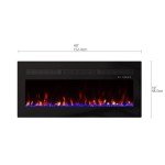 Panana 60" Electric Fireplace with 16 Color Flames
