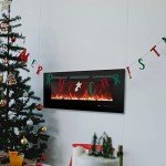 Electric Wall-Mounted Fireplace Insert with Timer