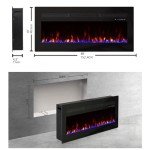 Panana 60" Electric Fireplace with 16 Color Flames