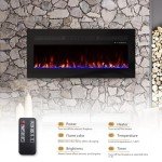 Panana 60" Electric Fireplace with 16 Color Flames