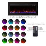 Panana 60" Electric Fireplace with 16 Color Flames