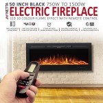 NETTA 50 Inch Electric Wall-Mount Fireplace Heater