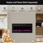 Panana 60" Electric Fireplace with 16 Color Flames