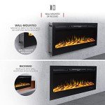 NETTA 50 Inch Electric Wall-Mount Fireplace Heater