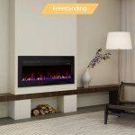 Panana 60" Electric Fireplace with 16 Color Flames