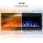 NETTA 50 Inch Electric Wall-Mount Fireplace Heater